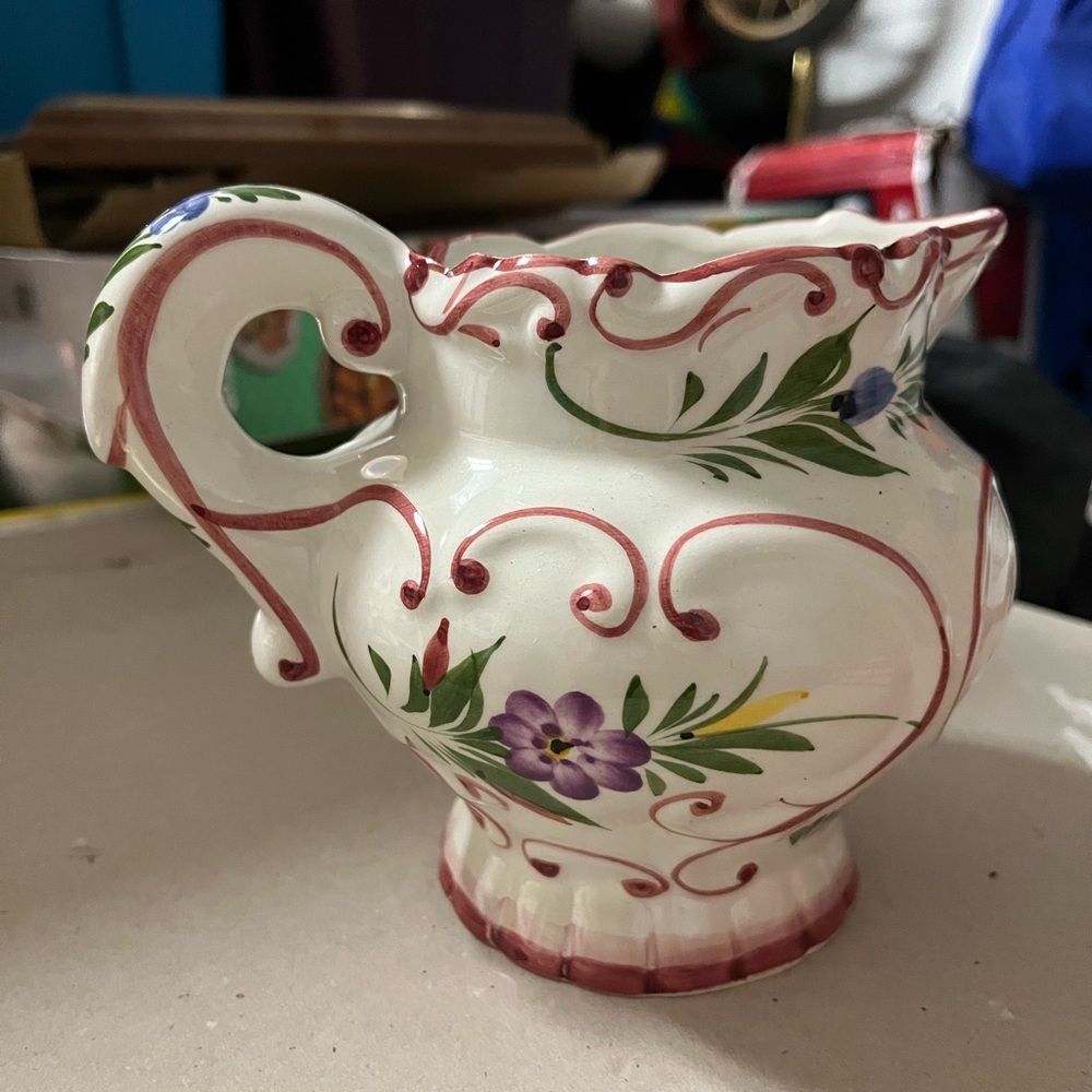 Floral Ceramic Pitcher